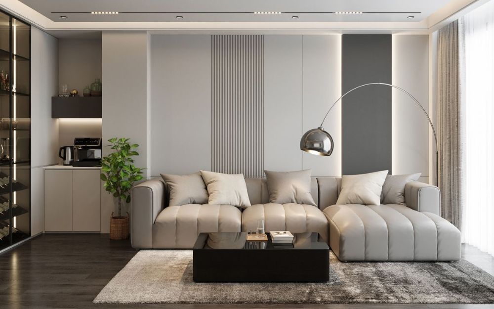 Tấm ốp than tre văn phòng đơn sắc