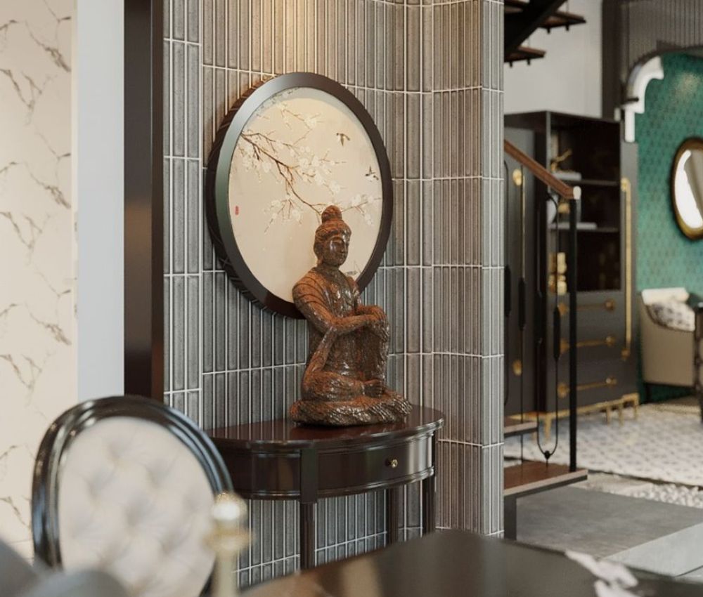 Decor tượng Phật đặc trưng phong cách Indochine