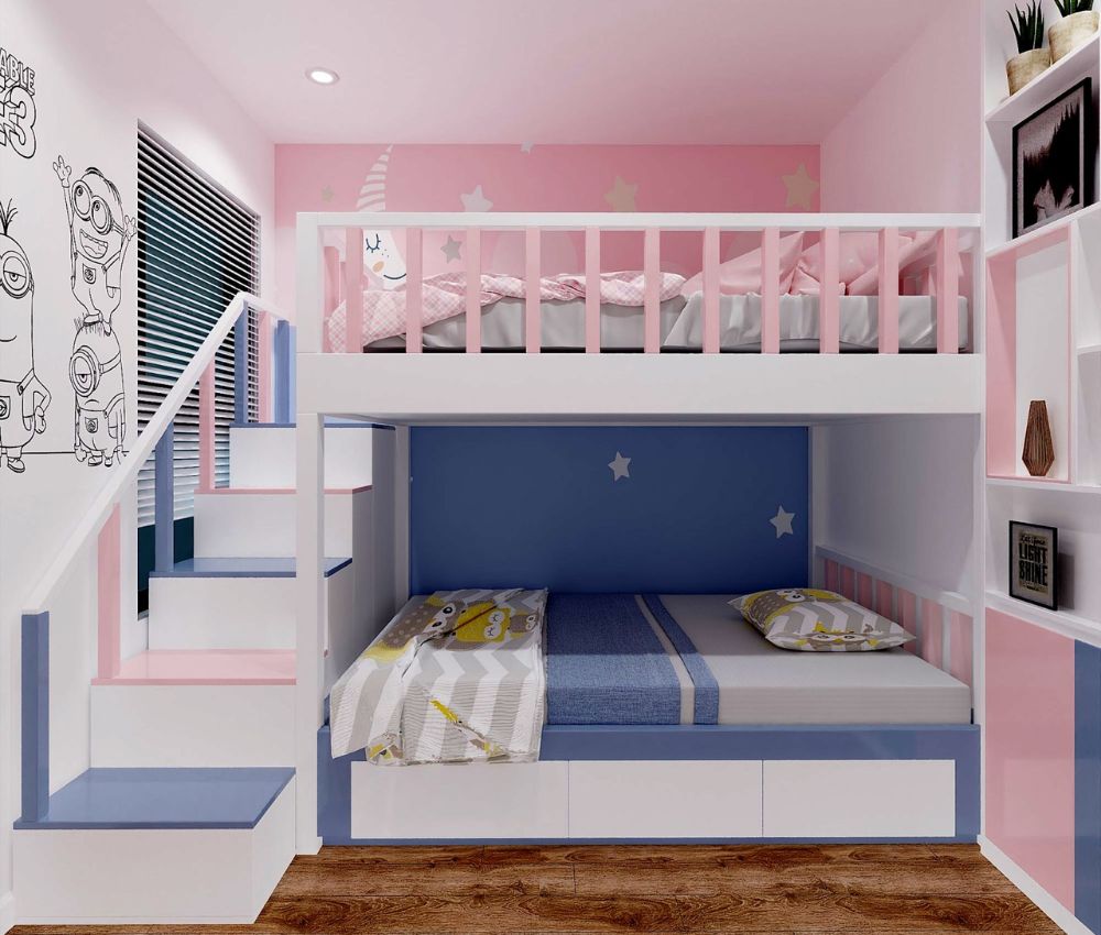Diện tích phòng ngủ lý tưởng để đặt hai giường tối thiểu là từ 16–20m² 