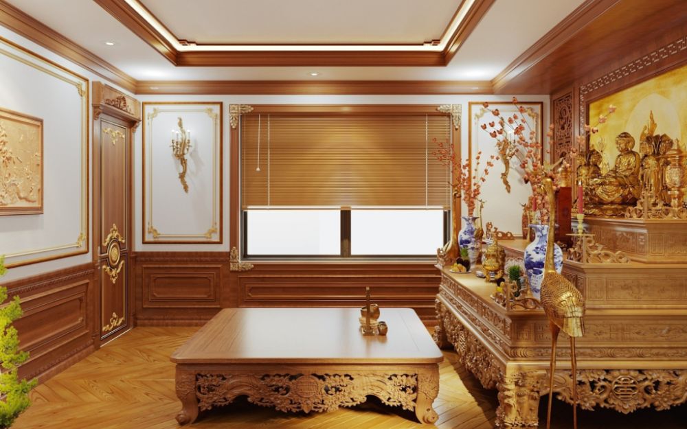 Phòng thờ thuộc nhóm không gian tĩnh, cần sự yên lặng để duy trì linh khí