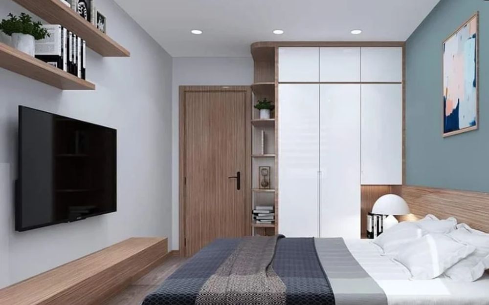 Không nên để cửa phòng ngủ nằm ngay dưới xà ngang