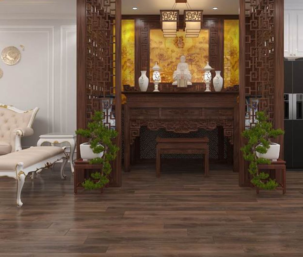 Diện tích phòng thờ chung cư thường từ 3m² – 6m²