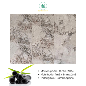 Tấm ốp than tre vân đá PET A-B-A TT-831 - Ảnh 3